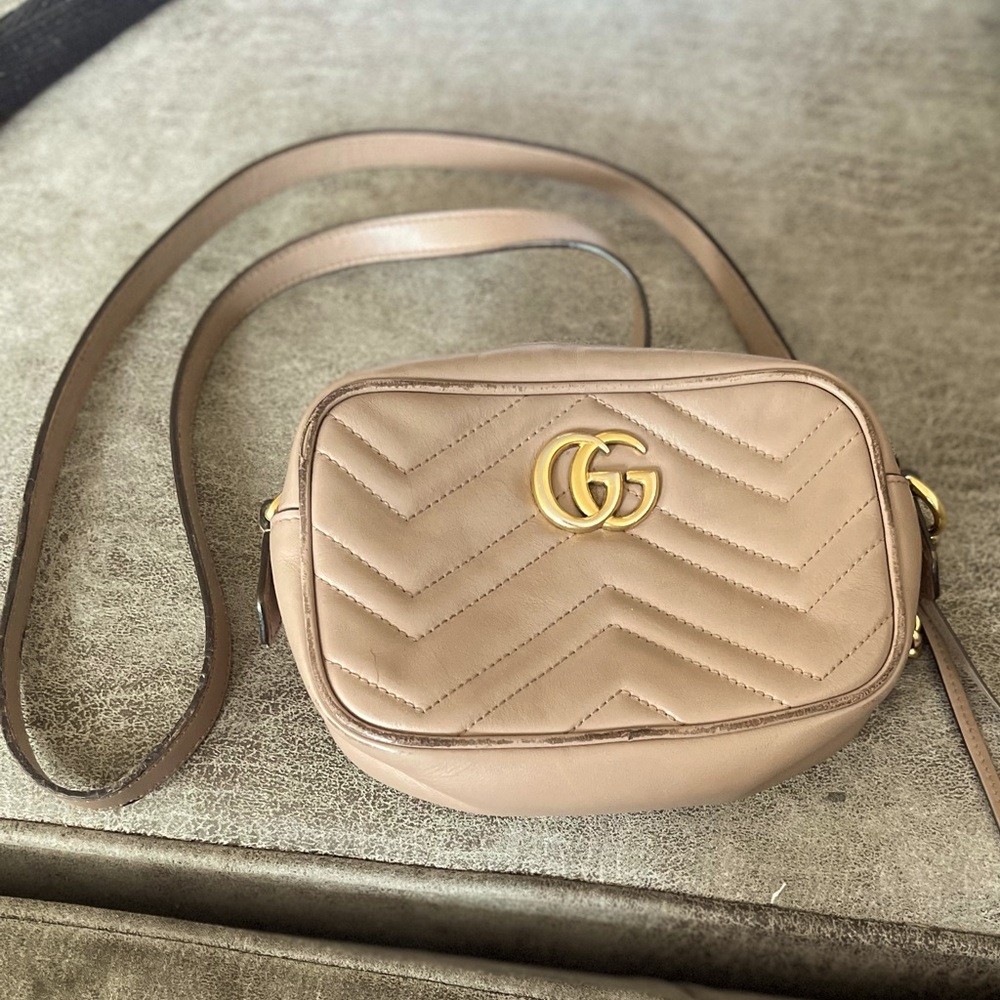 GG marmont mini shoulder bag dusty pink